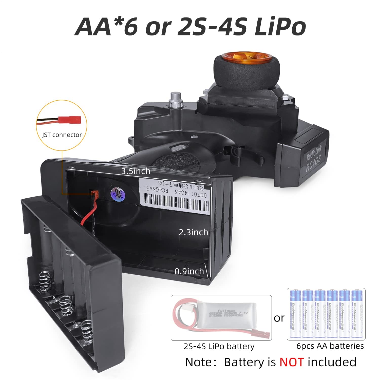 Radio Radiolink 5 voies RC4GS V3 + récepteur R6FG - RDL-RC4GS-V3-SET - Breizh Modélisme.