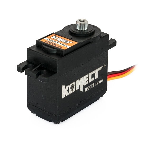 Servo direction Konect 0913LVMG Digital 9kg pignons métal pour Voitures 1/10 - Breizh Modélisme