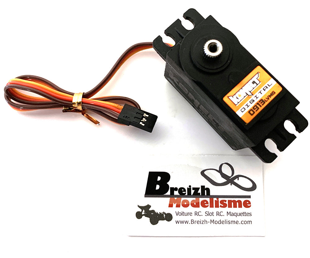 Servo direction Konect 0913LVMG Digital 9kg pignons métal pour Voitures 1/10 - Breizh Modélisme