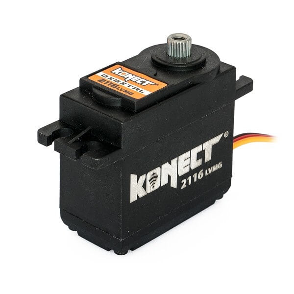 Servo direction Konect 2116LVMG Digital 21kg pignons métal pour Voitures 1/8 et 1/10 - Breizh Modélisme