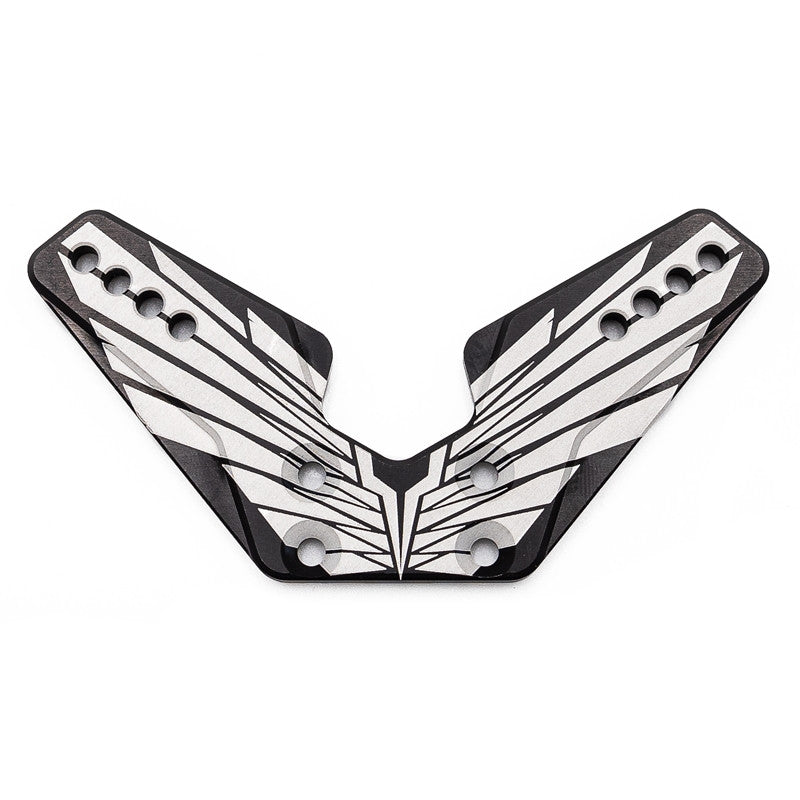 Support d'amortisseur avant Alu. 4mm OAS noir (fabrication FR) - REV-OP35-FR - Breizh Modélisme