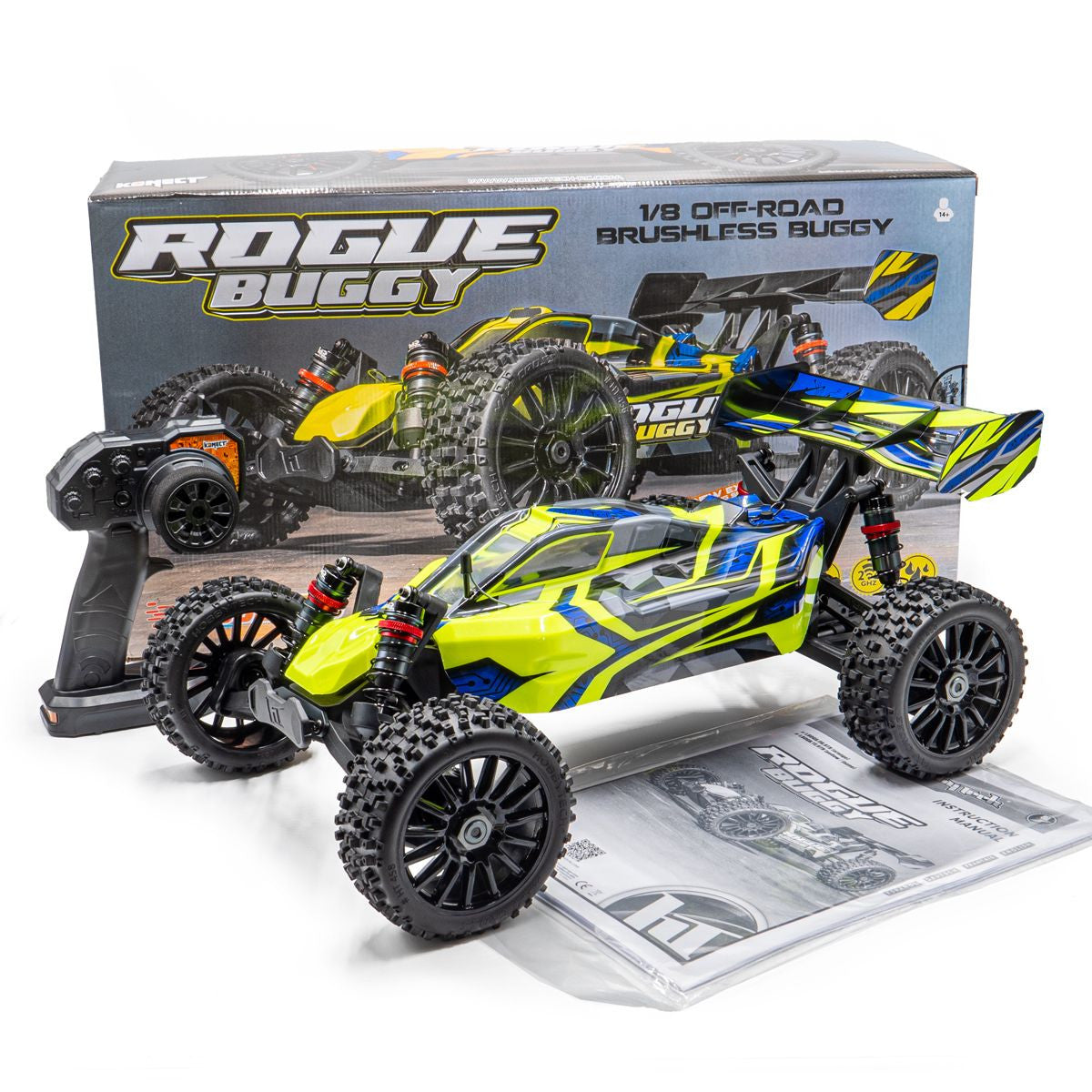 Rogue buggy HobbyTech 1/8 brushless 4x4 RTR jaune