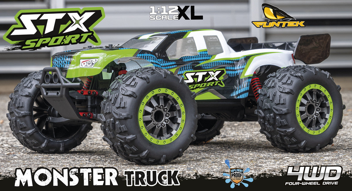 Voiture RC Funtek STX Sport Vert  4wd 1/12 XL