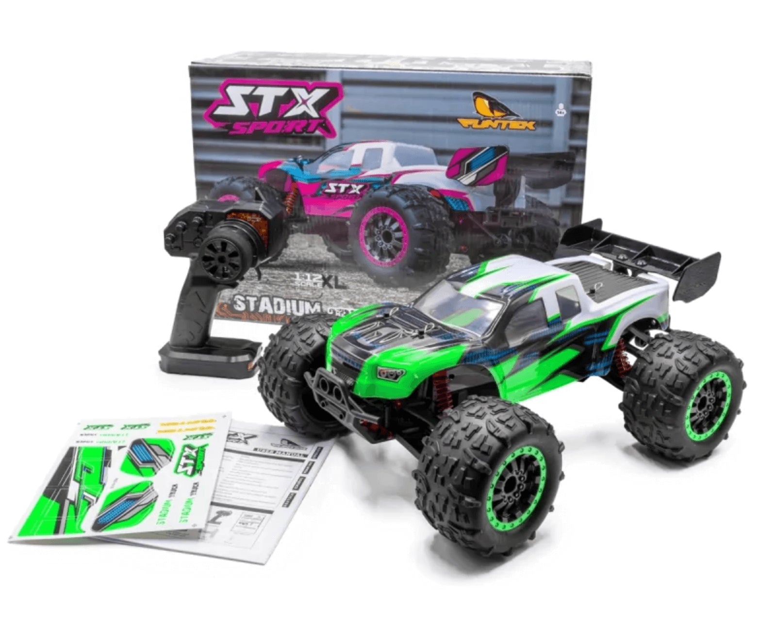 Voiture RC Funtek STX Sport Vert  4wd 1/12 XL