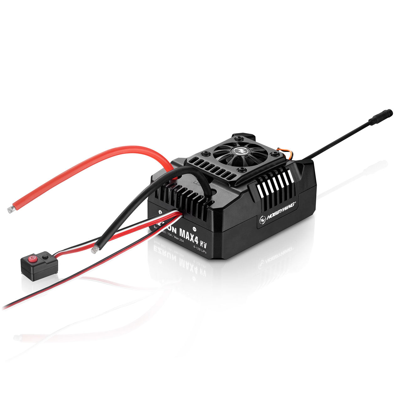 Contrôleur Hobbywing Ezrun MAX4-HV sans capteur 300 A, LiPo 6-12 S, BEC 10 A - HW30104002