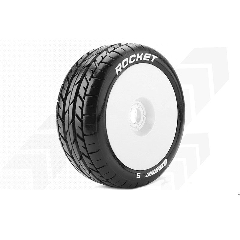 2 pneus et jantes Buggy 1/8 Av/Arr Louise B-ROCKET 3190SW - Breizh Modélisme