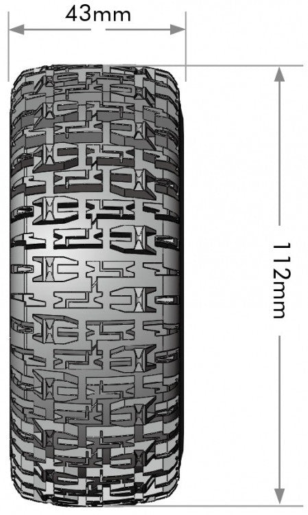 2 Pneus et roues SC-MAGLEV soft (Hex amovible 4pcs) - LT3145SB