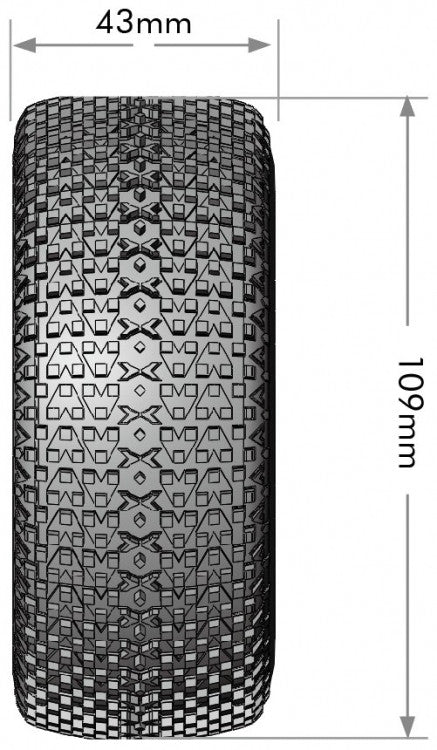2 Pneus et roues SC-TURBO soft (Hex amovible 4pcs) - LT3147SB - Breizh Modélisme.