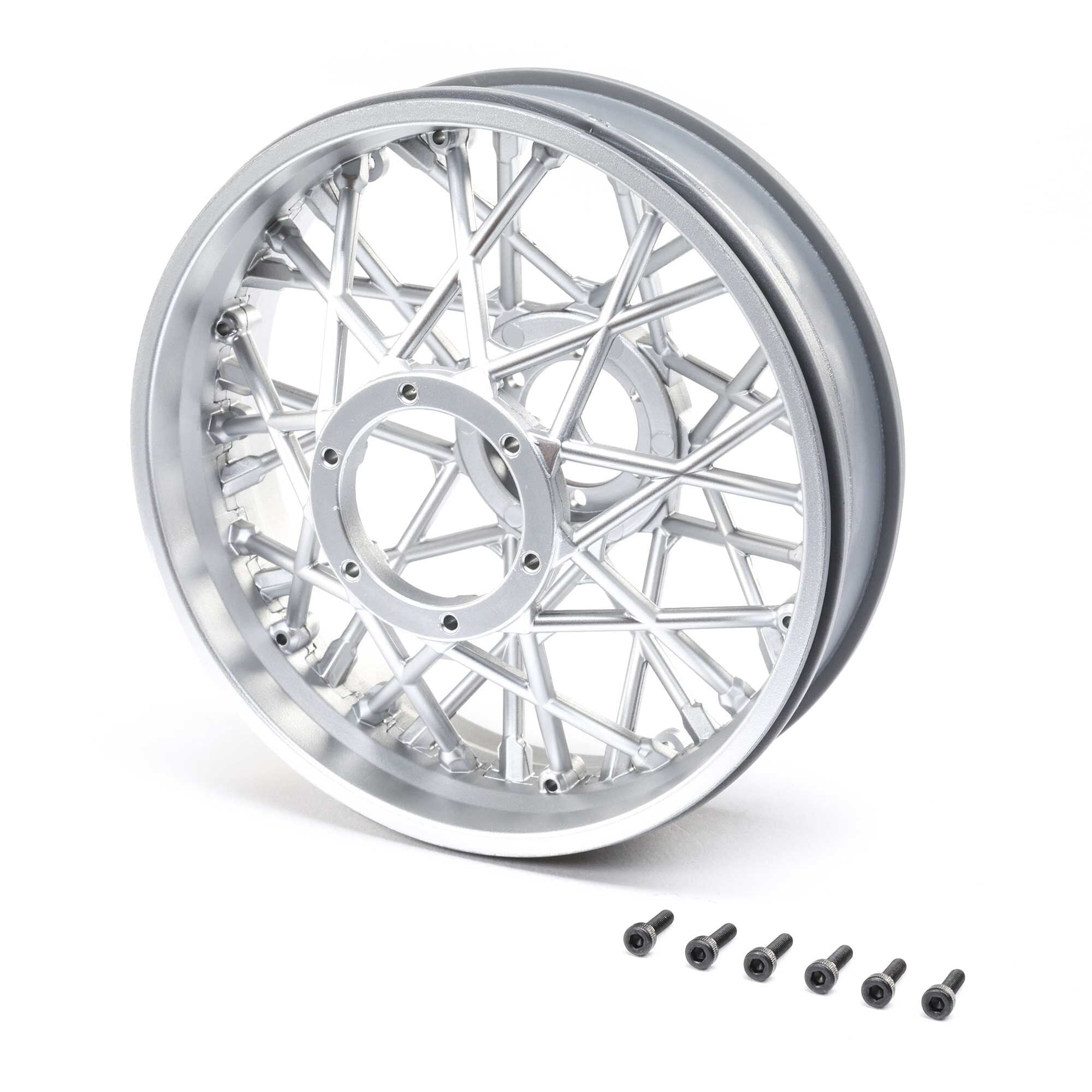 Jeu de roues arrière en chrome satiné Promoto-MX - LOS46003 - Breizh Modélisme.