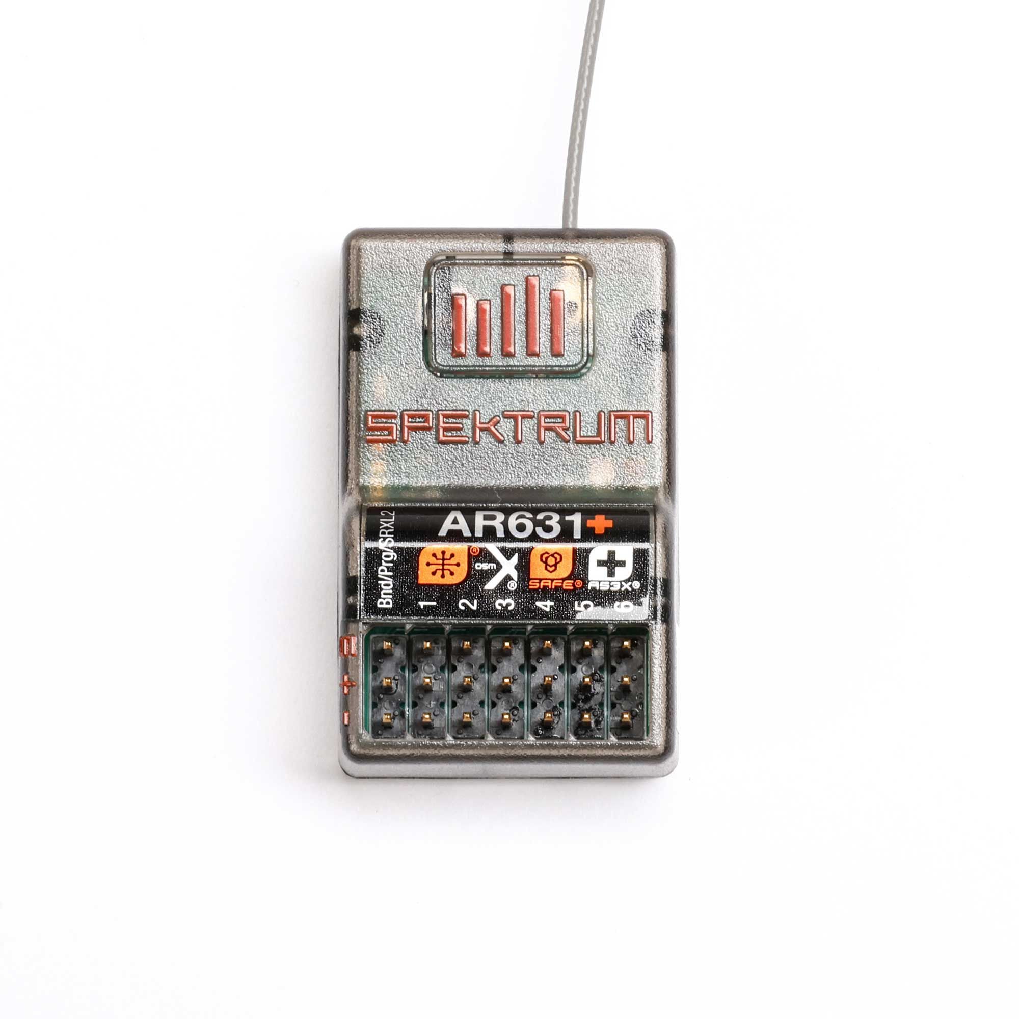 Récepteur AR631+ DSMX 6 canaux AS3X+ et SAFE - SPM-1031 - Breizh Modélisme.
