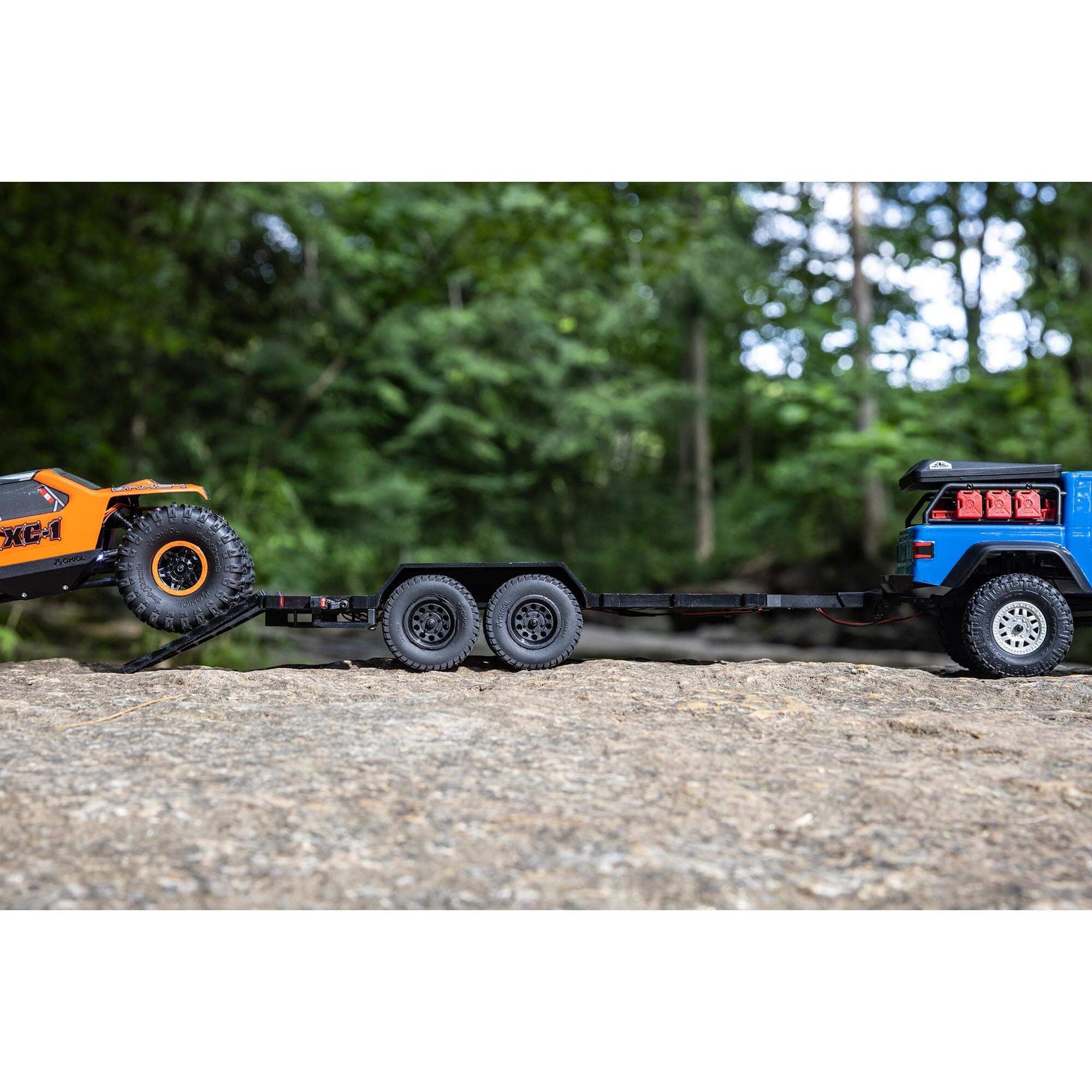 Remorque à plateau pour véhicule SCX24 1/24 - AXI00009 - Breizh Modélisme.