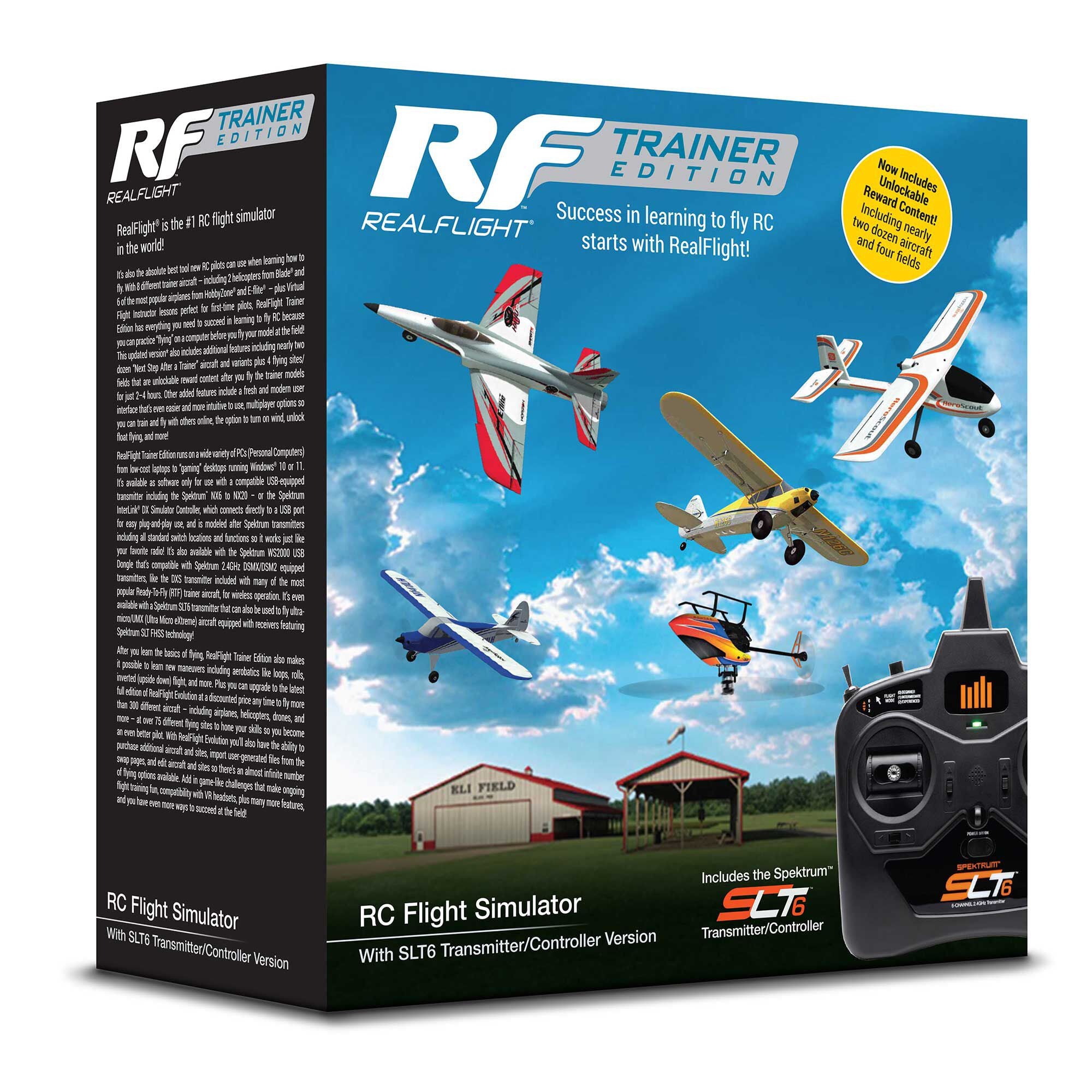 Simulateur de vol RC RealFlight Trainer Edition avec émetteur/contrôleur SLT6 (RFL-1211) - Breizh Modélisme.