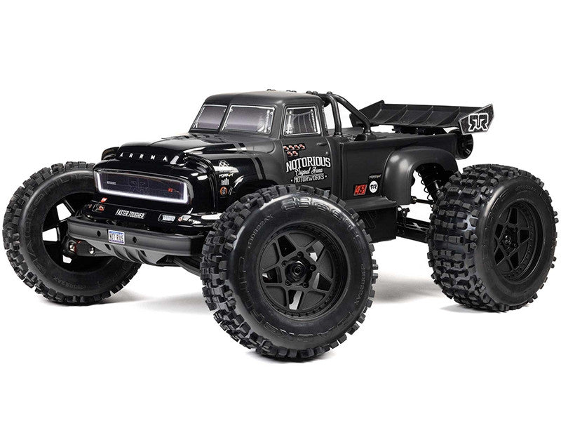 ARRMA ARA8611V6T1 Notorious 6S V6 1/8 4X4 BLX Brushless RTR, noir