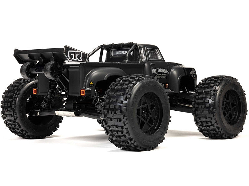 ARRMA ARA8611V6T1 Notorious 6S V6 1/8 4X4 BLX Brushless RTR, noir