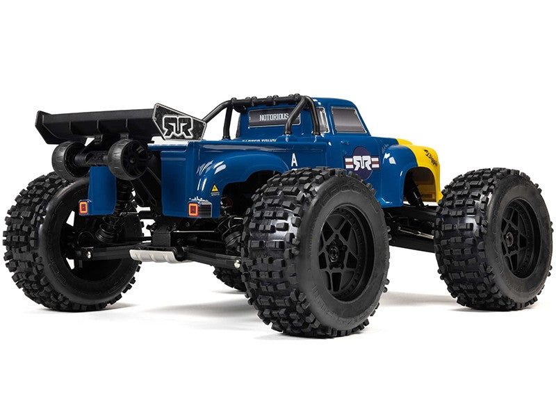 ARRMA ARA8611V6T2 Notorious 6S V6 1/8 4X4 BLX Brushless RTR, bleu