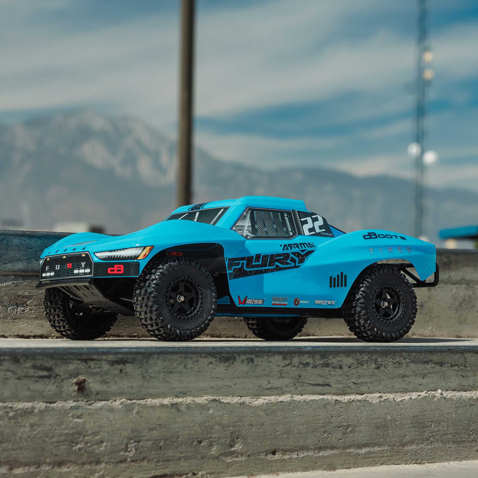 Arrma Fury Mega 550 2WD RTR 1/10 short course bleu - ARA3221ST2