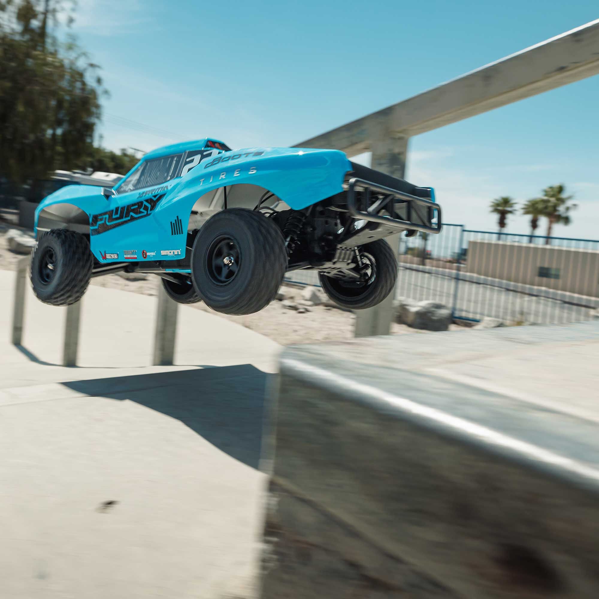 Arrma Fury Mega 550 2WD RTR 1/10 short course bleu - ARA3221ST2 - Breizh Modélisme.
