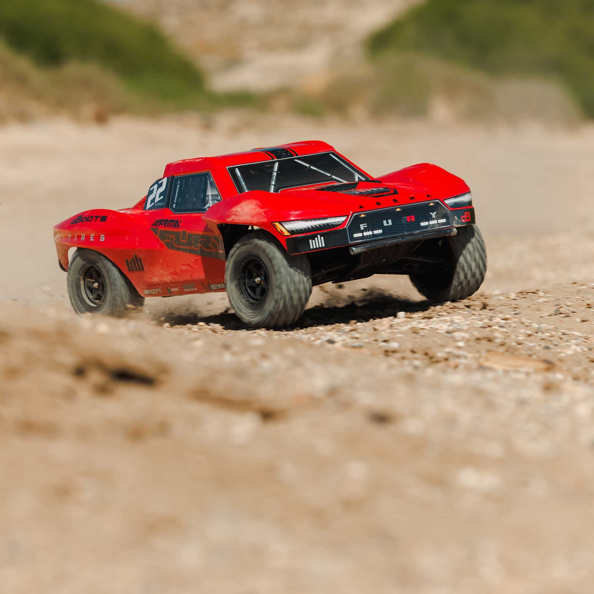 Arrma Fury Mega 550 2WD RTR 1/10 short course rouge - ARA3221ST1