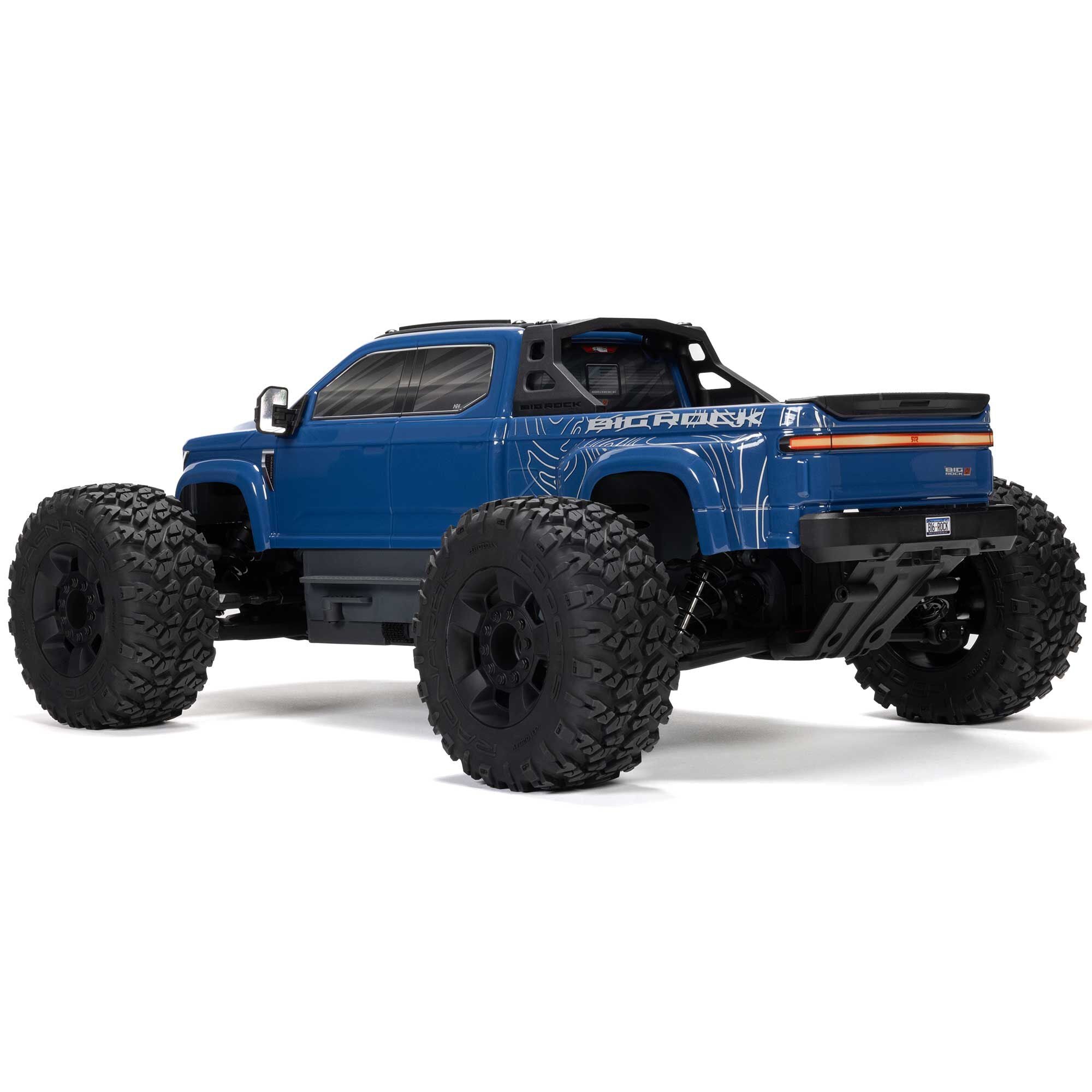 Arrma Monster Truck 1/10 BIG ROCK 223S DSC brushless 4X4 RTR bleu - ARA4312V4T3 - Breizh Modélisme.
