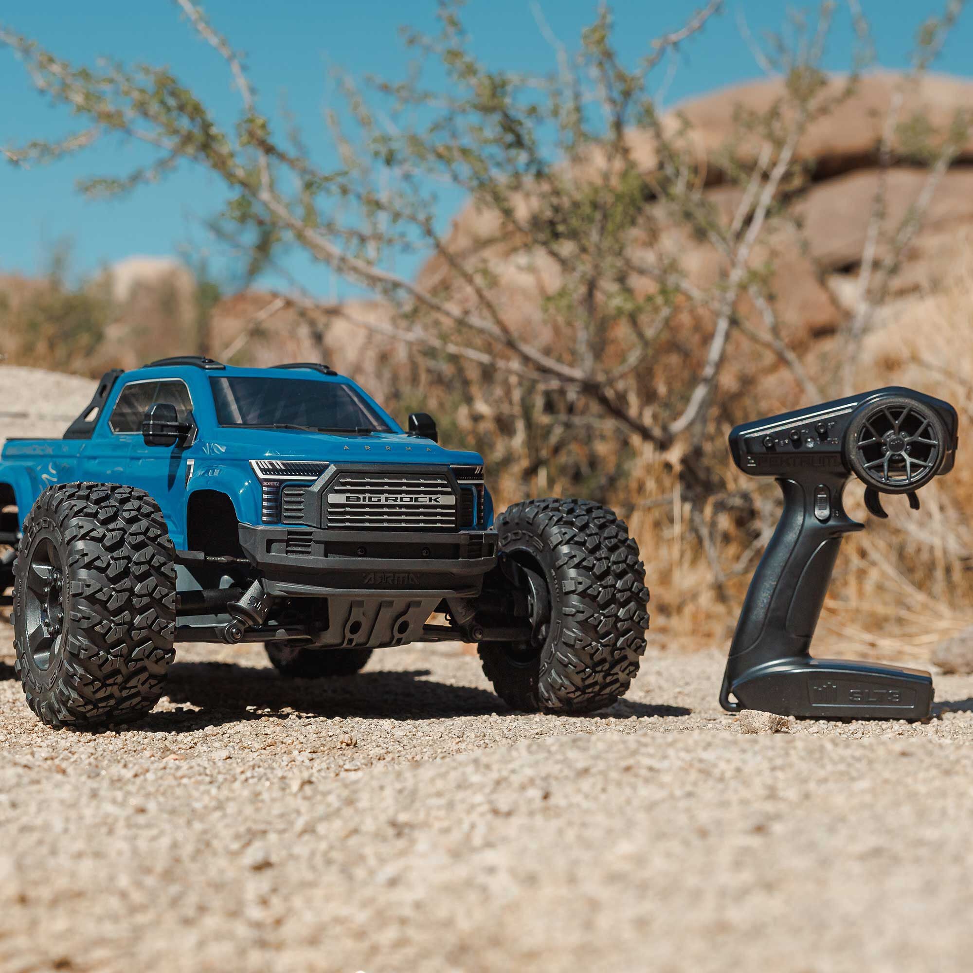 Arrma Monster Truck 1/10 BIG ROCK 223S DSC brushless 4X4 RTR bleu - ARA4312V4T3 - Breizh Modélisme.