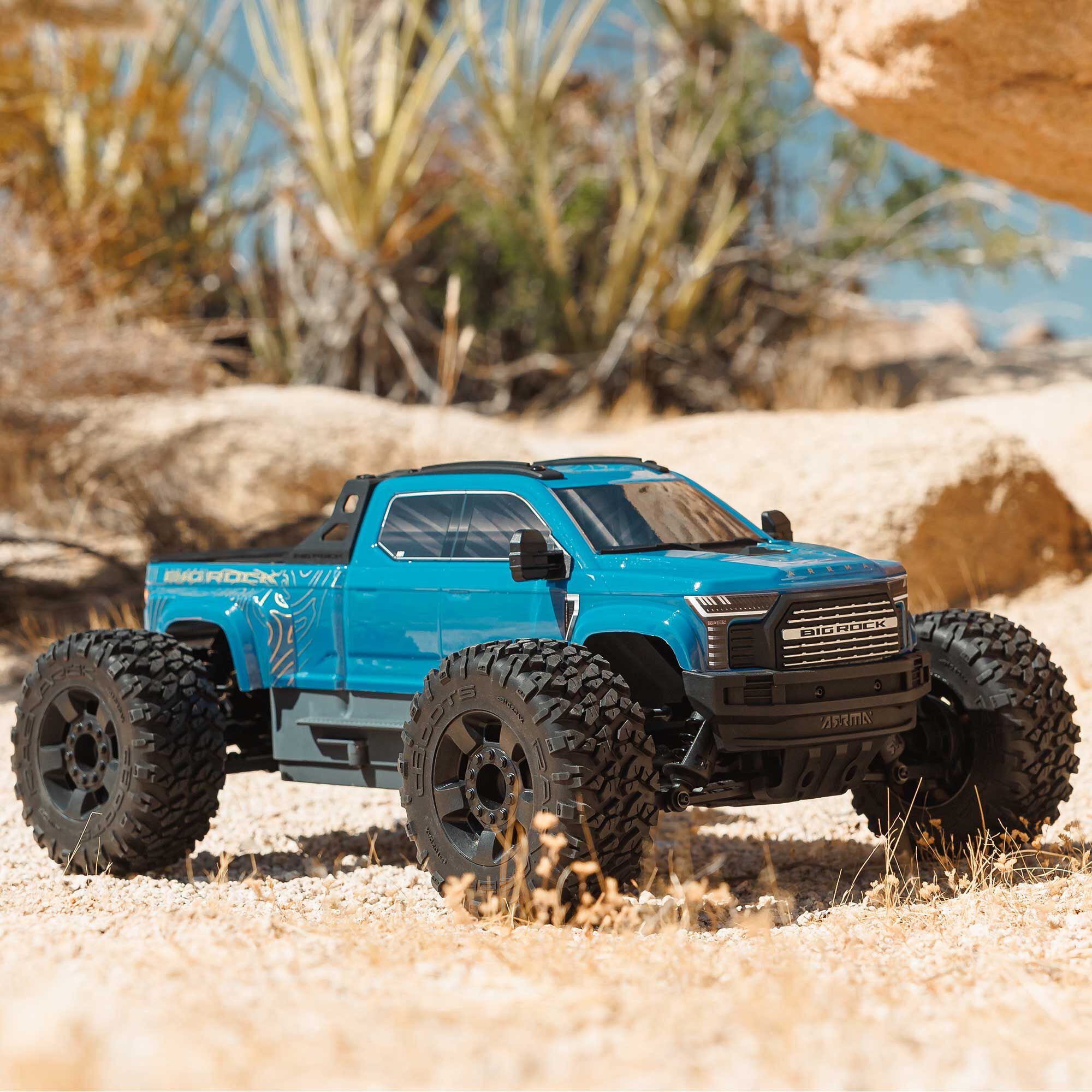 Arrma Monster Truck 1/10 BIG ROCK 223S DSC brushless 4X4 RTR bleu - ARA4312V4T3