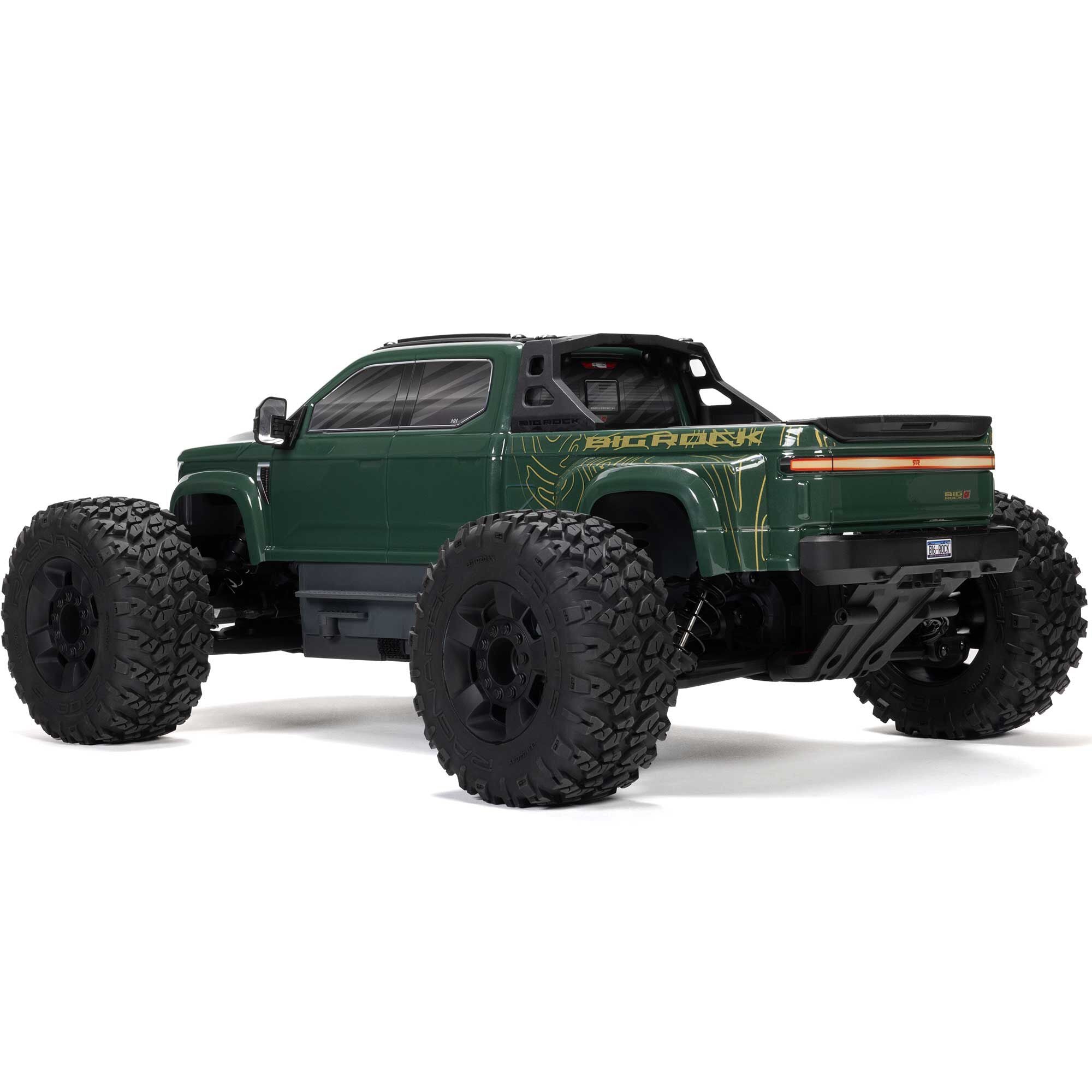 Arrma Monster Truck 1/10 BIG ROCK 223S DSC brushless 4X4 RTR vert - ARA4312V4T2 - Breizh Modélisme.