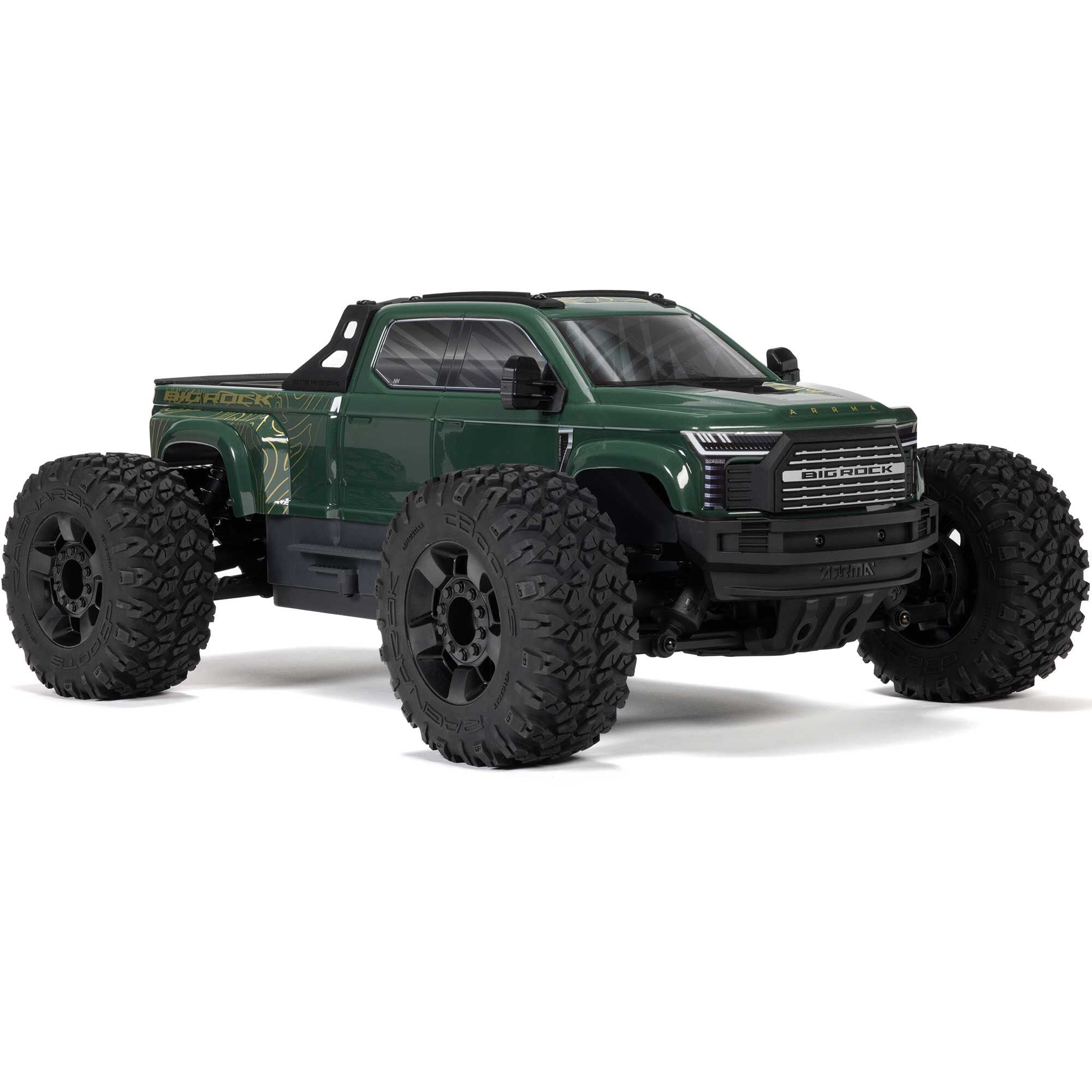 Arrma Monster Truck 1/10 BIG ROCK 223S DSC brushless 4X4 RTR vert - ARA4312V4T2 - Breizh Modélisme.