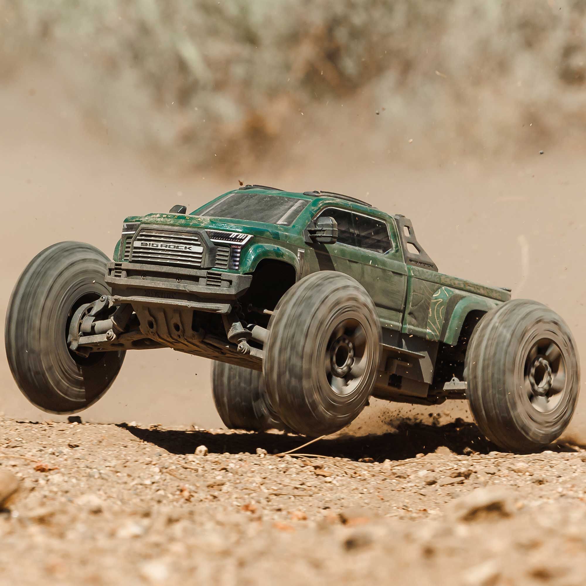 Arrma Monster Truck 1/10 BIG ROCK 223S DSC brushless 4X4 RTR vert - ARA4312V4T2 - Breizh Modélisme.