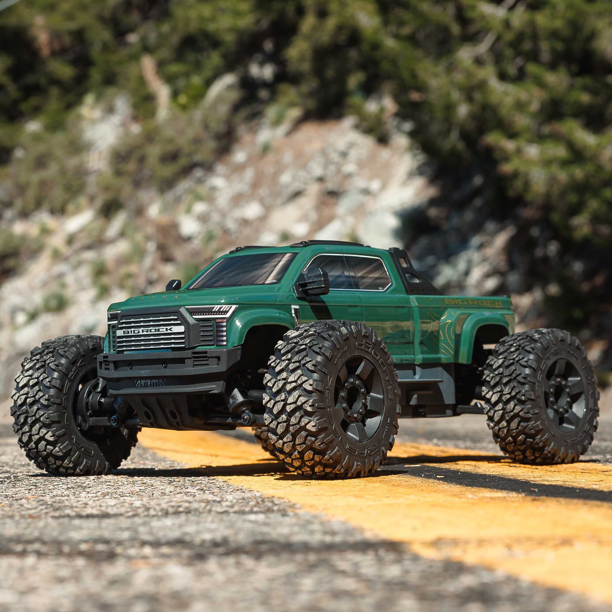 Arrma Monster Truck 1/10 BIG ROCK 223S DSC brushless 4X4 RTR vert - ARA4312V4T2