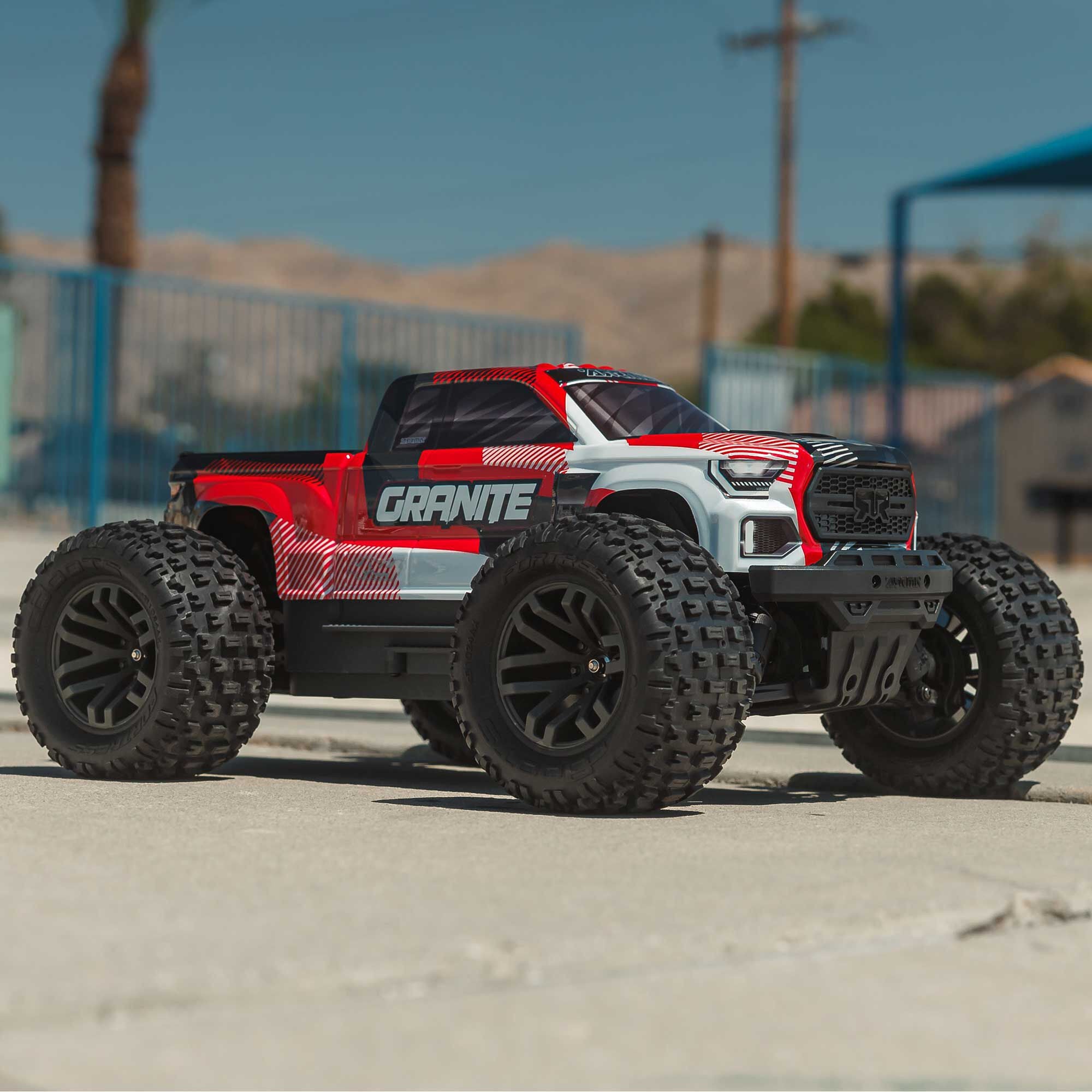 Arrma Monster Truck brushless GRANITE 223S DSC 4X4 RTR 1/10 rouge - ARA4302V4T2