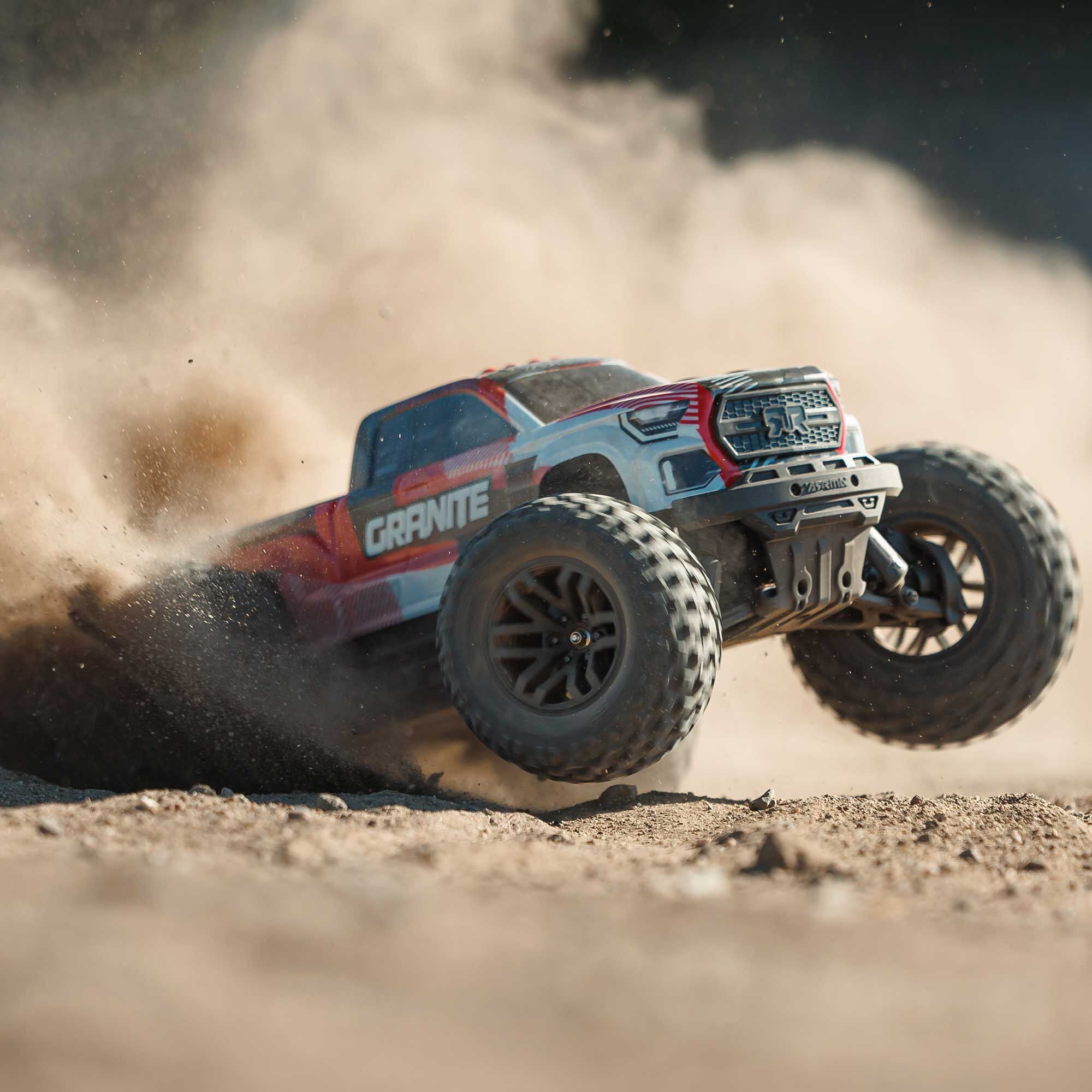 Arrma Monster Truck brushless GRANITE 223S DSC 4X4 RTR 1/10 rouge - ARA4302V4T2 - Breizh Modélisme.