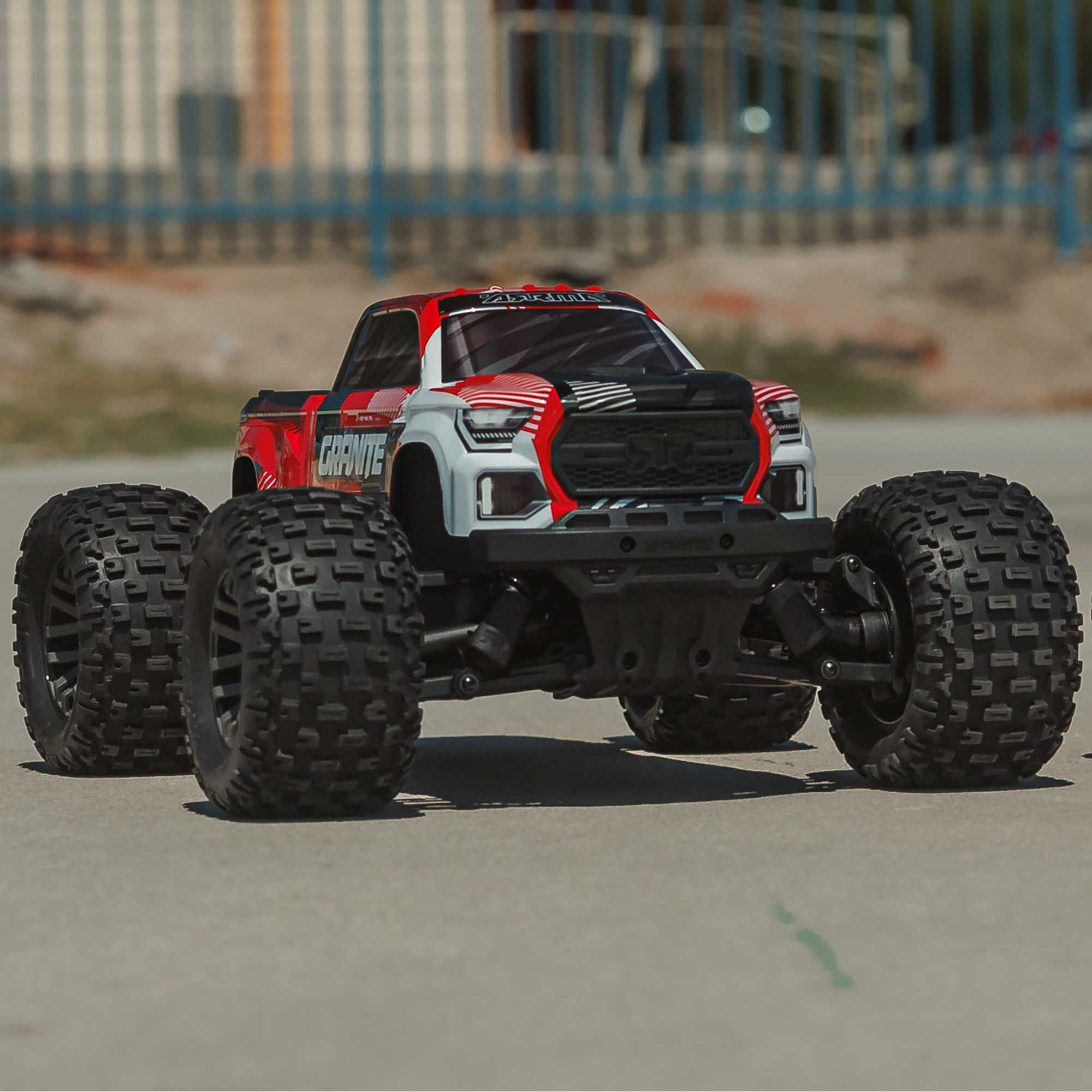 Arrma Monster Truck brushless GRANITE 223S DSC 4X4 RTR 1/10 rouge - ARA4302V4T2 - Breizh Modélisme.