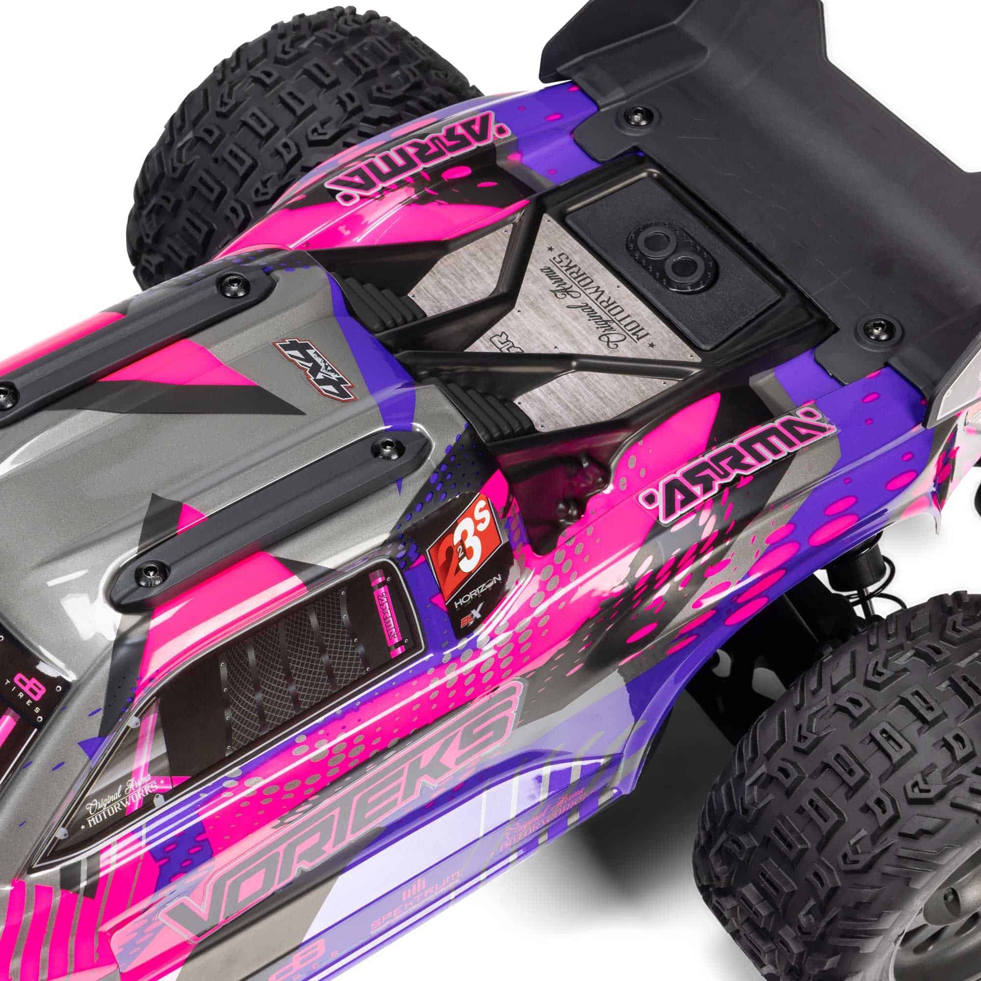 Arrma Vorteks 1/10 223S BLX brushless 4x4 stadium truck RTR violet - ARA4305V4T3 - Breizh Modélisme.