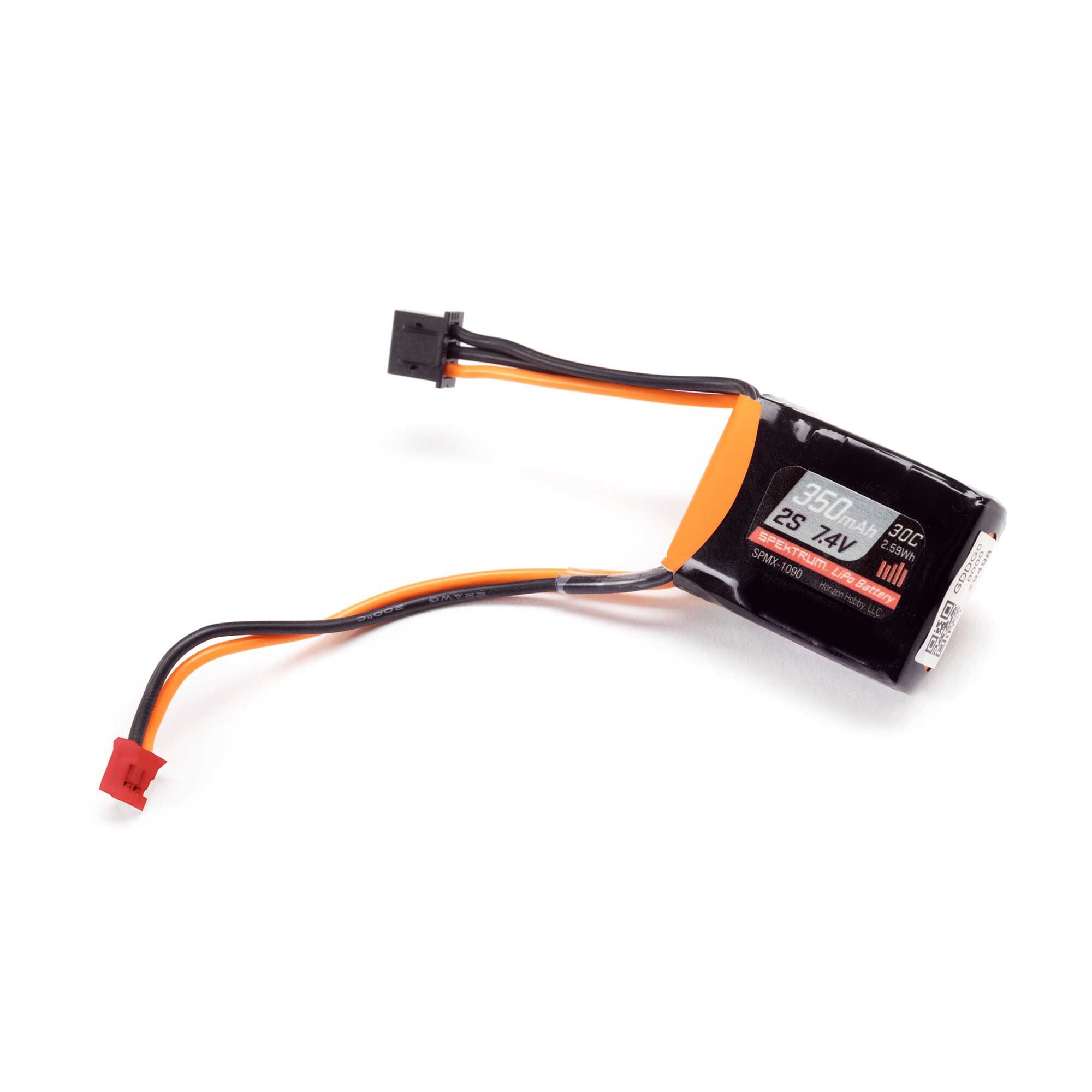 Batterie LiPo 7,4 V 350 mAh 2S 30C PH2.0 - SPMX-1090 - Breizh Modélisme.