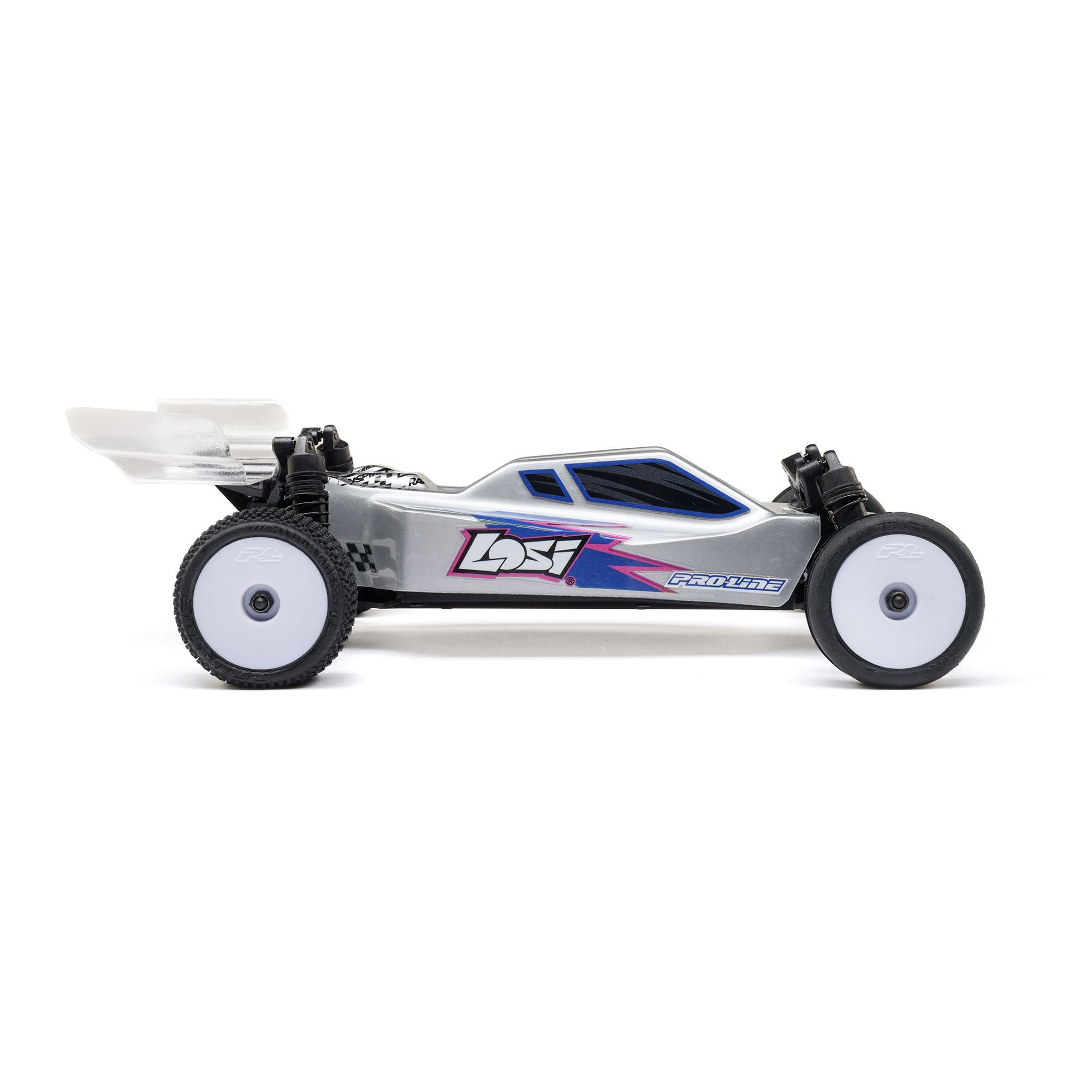 Buggy Losi 1/24 Micro-B 2WD RTR argent - LOS00007T2 - Breizh Modélisme.