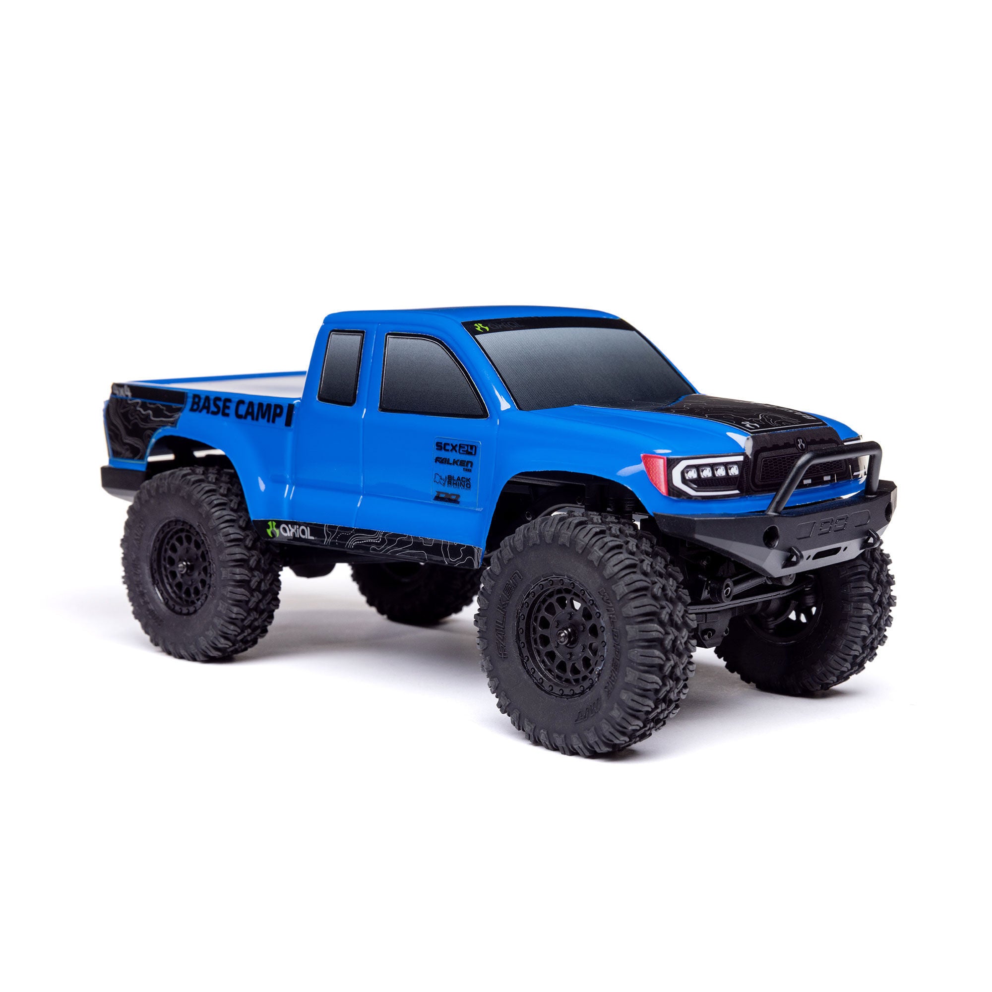 Mini rock crawler SCX24 Base Camp 4WD 1/24 charbon RTR bleu - AXI-1219T2