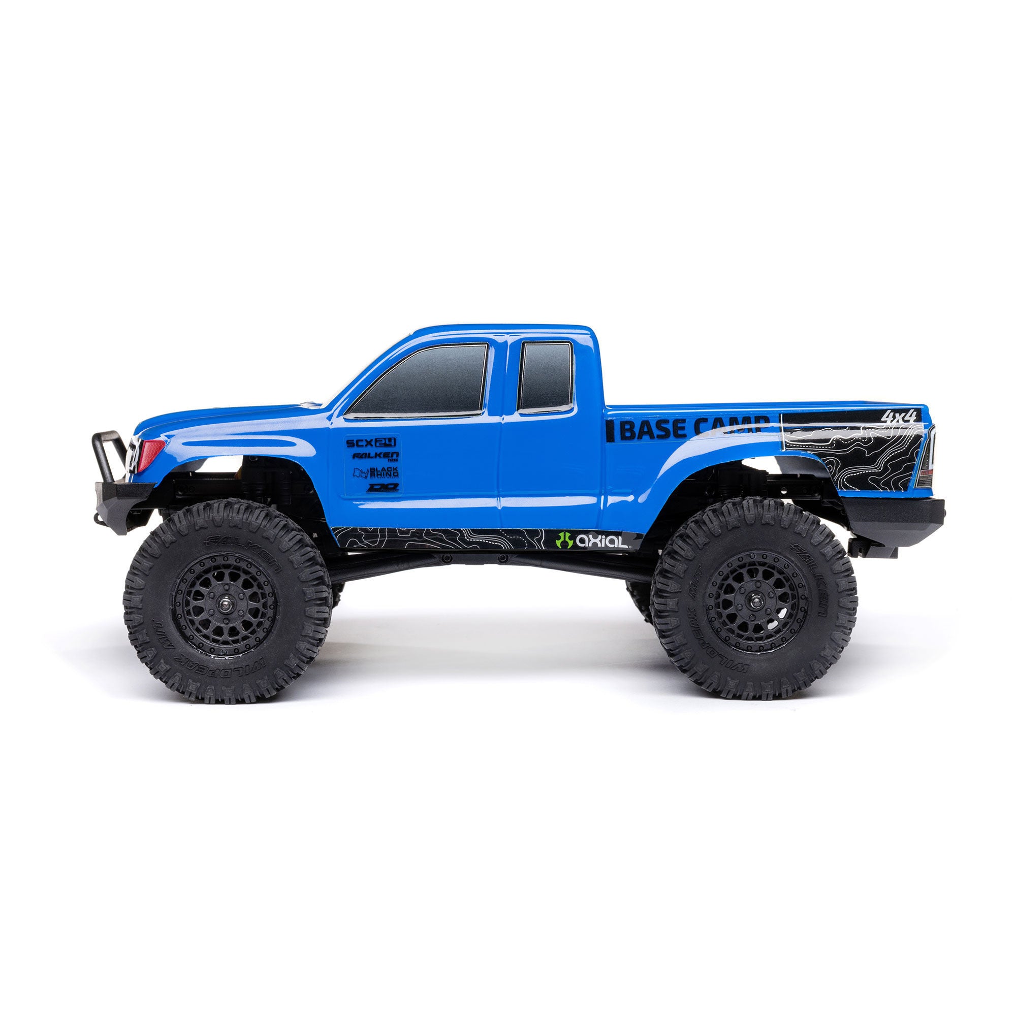Mini rock crawler SCX24 Base Camp 4WD 1/24 charbon RTR bleu - AXI-1219T2 - Breizh Modélisme.