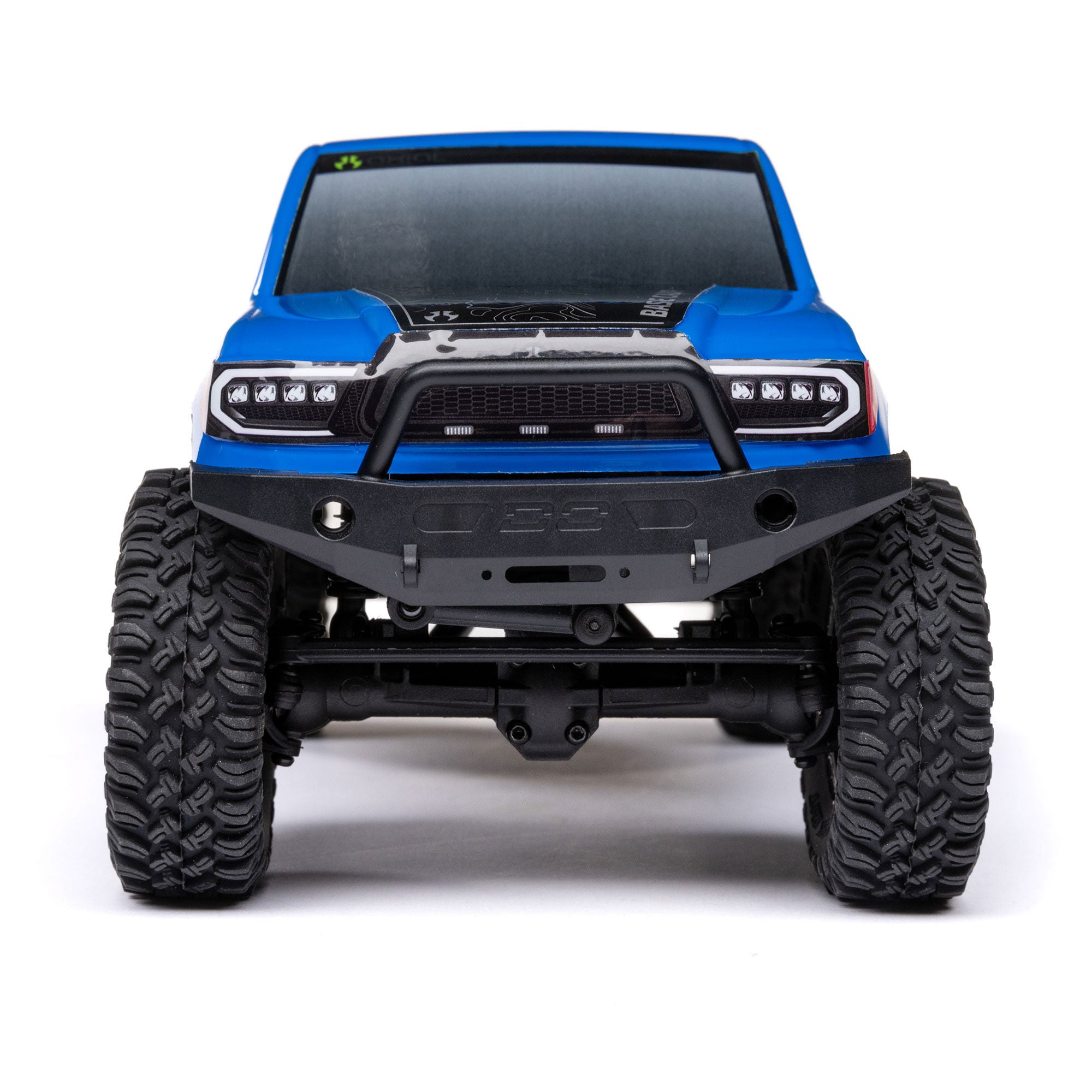Mini rock crawler SCX24 Base Camp 4WD 1/24 charbon RTR bleu - AXI-1219T2 - Breizh Modélisme.