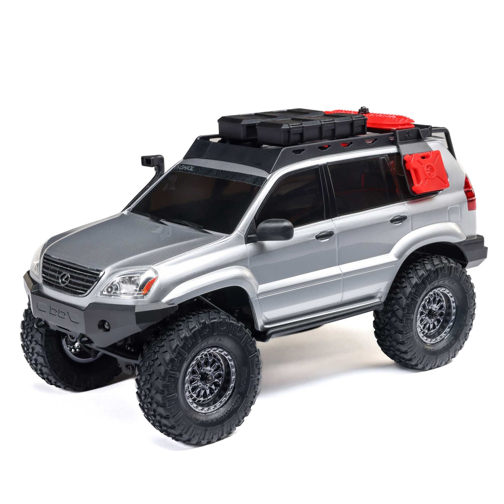Mini rock crawler SCX24 Lexus GX 470 4X4 1/24 RTR argent - AXI-1532T2
