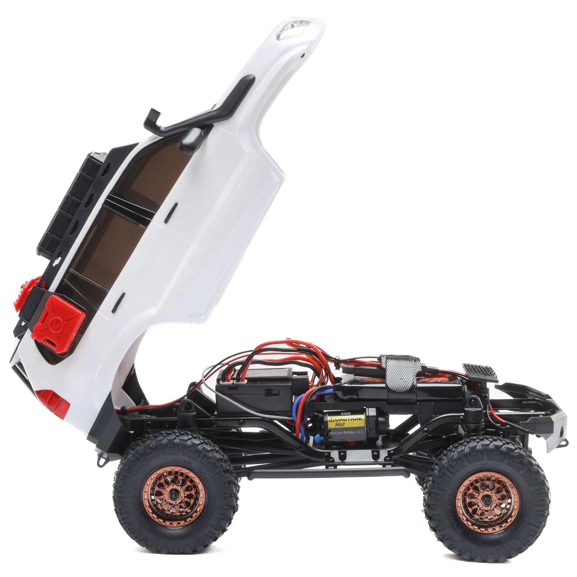 Mini rock crawler SCX24 Lexus GX 470 4X4 1/24 RTR blanc - AXI-1532T1 - Breizh Modélisme.