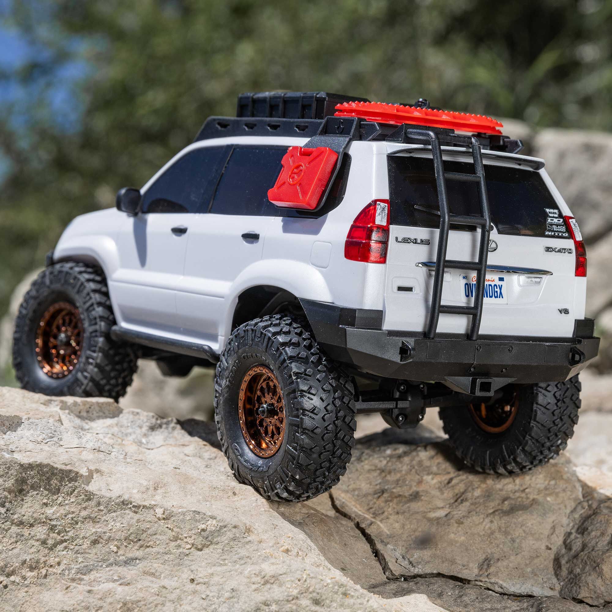 Mini rock crawler SCX24 Lexus GX 470 4X4 1/24 RTR blanc - AXI-1532T1 - Breizh Modélisme.