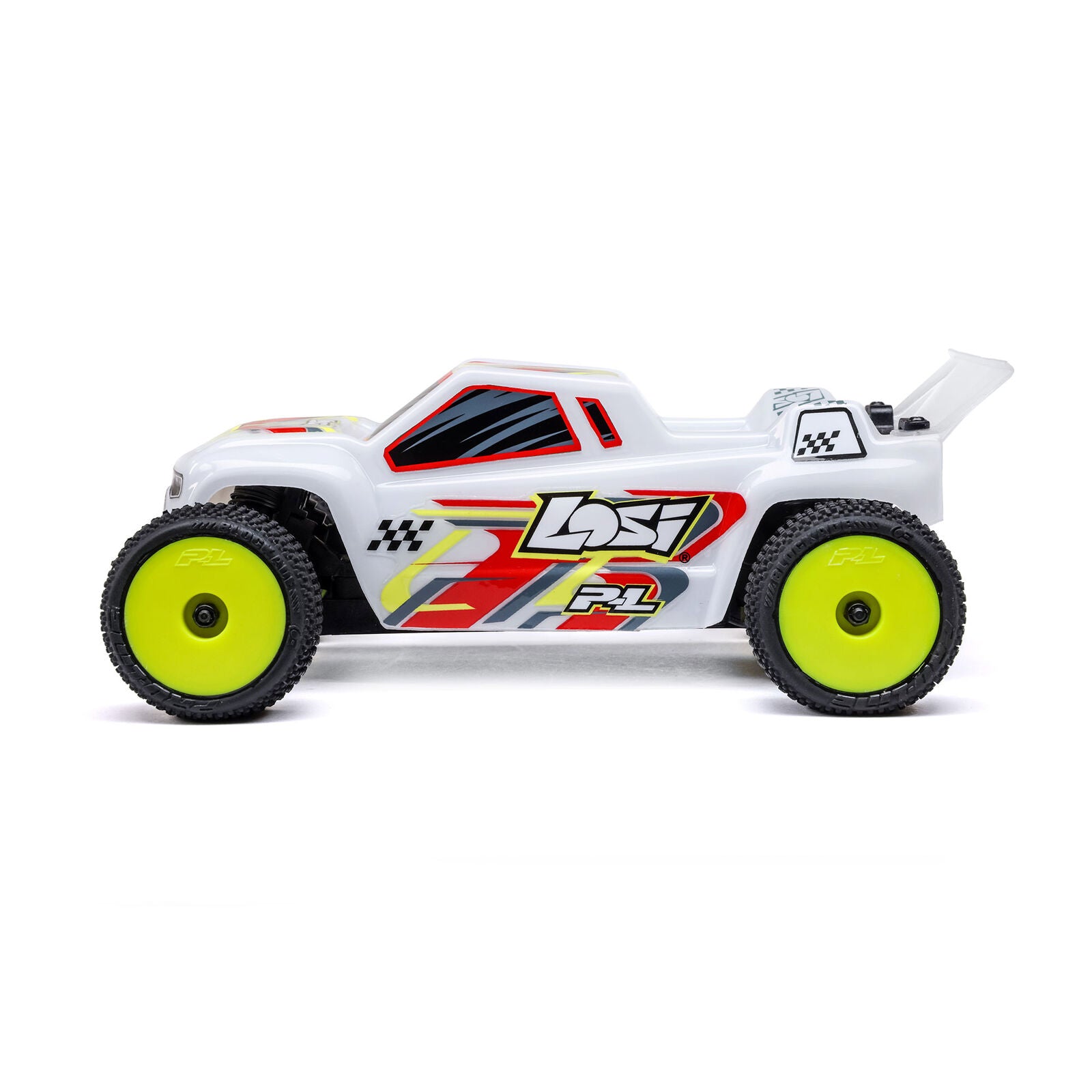Stadium truck Losi 1/28 Micro-T 2S 2WD RTR blanc LOS-1392T1 - Breizh Modélisme.