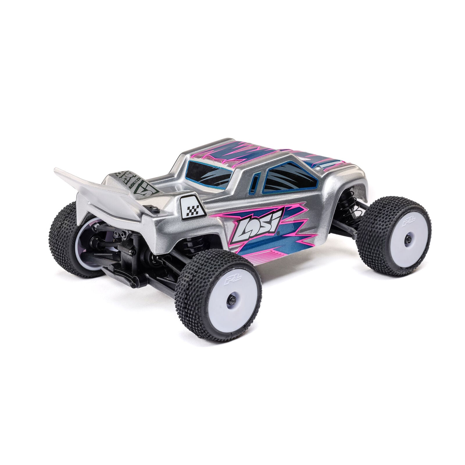 Stadium truck Losi 1/28 Micro-T 2S 2WD RTR gris LOS-1392T2 - Breizh Modélisme.