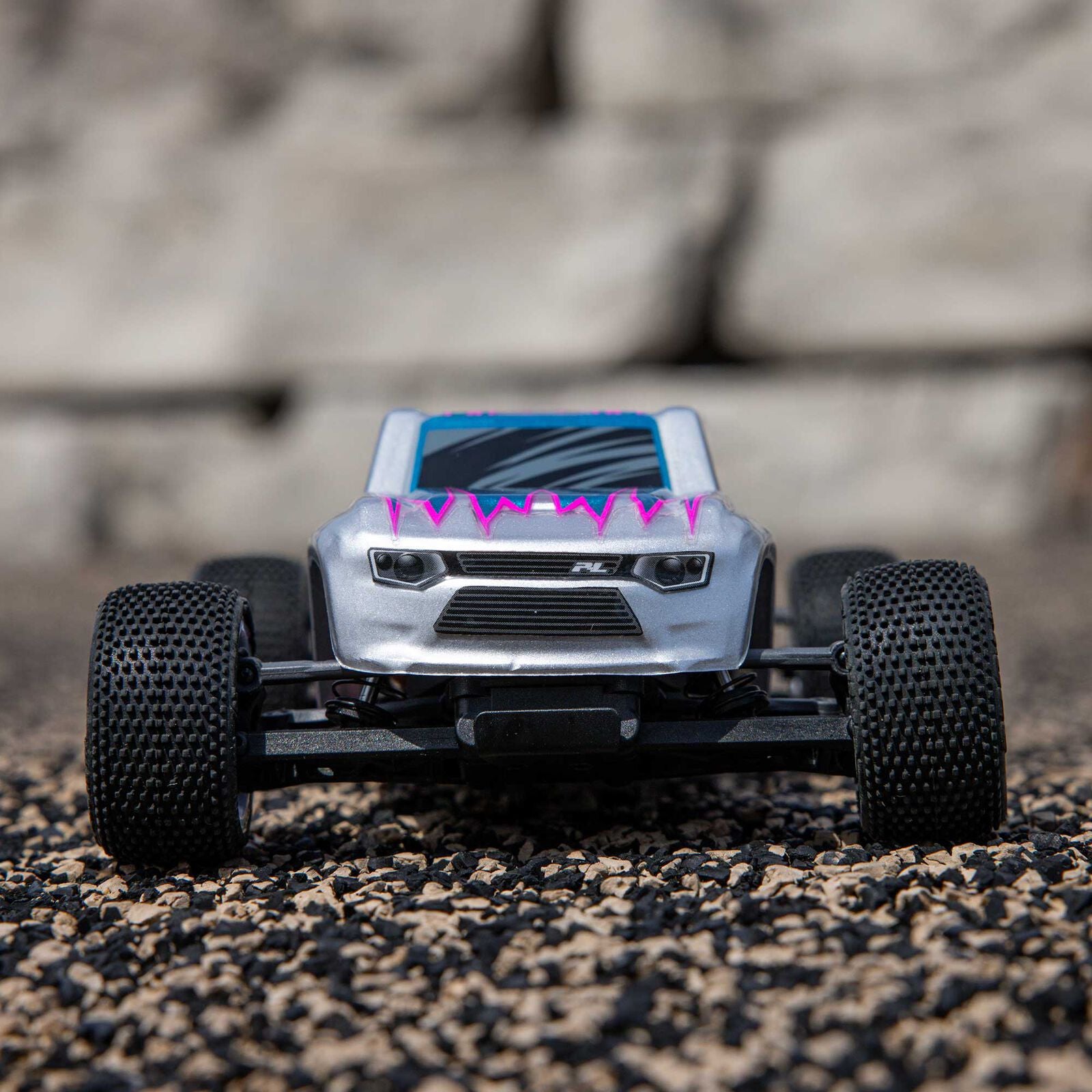 Stadium truck Losi 1/28 Micro-T 2S 2WD RTR gris LOS-1392T2 - Breizh Modélisme.