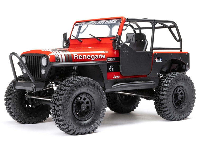 Crawler Axial 1/10 SCX10 III Jeep CJ-7 4WD charbon RTR - rouge AXI03008T1