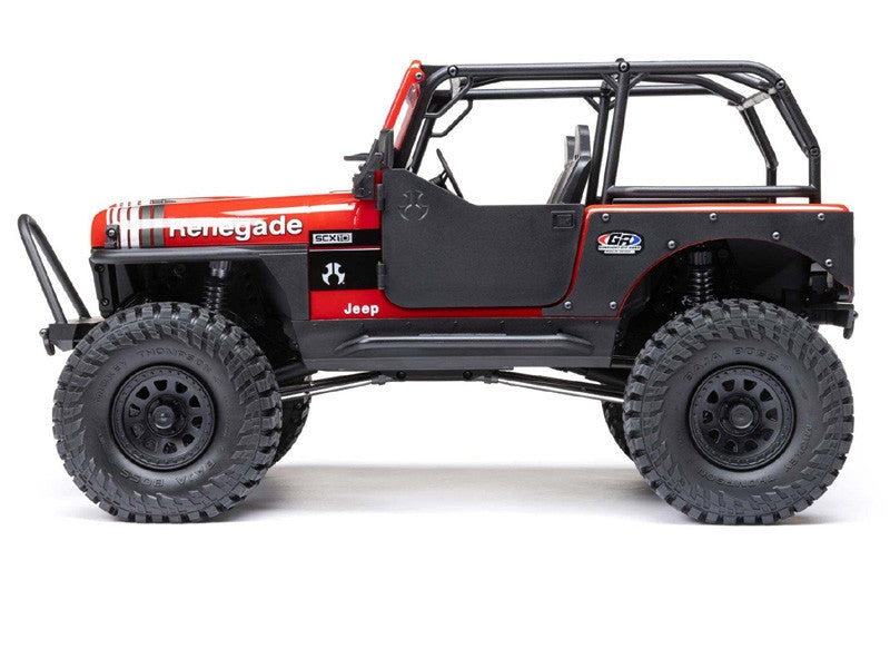 Crawler Axial 1/10 SCX10 III Jeep CJ-7 4WD charbon RTR - rouge AXI03008T1