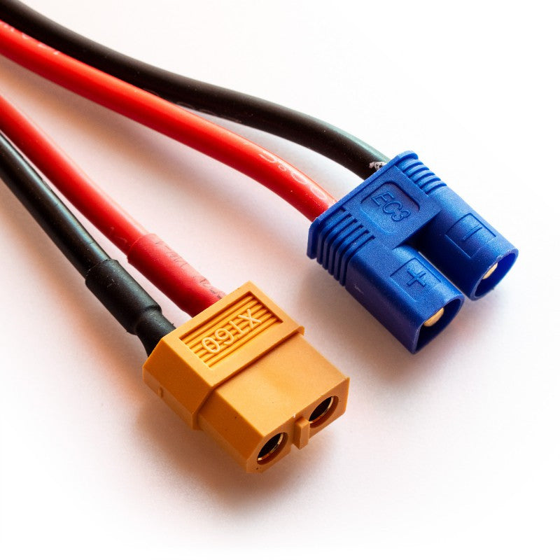 Câble pour chargeur sortie XT60 - XT60 vers EC3 - HRC9613 - Breizh Modélisme