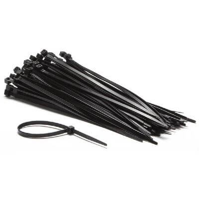 Colliers nylon noir 2,5x100mm (10 pcs) - HRC5021BK - Breizh Modélisme