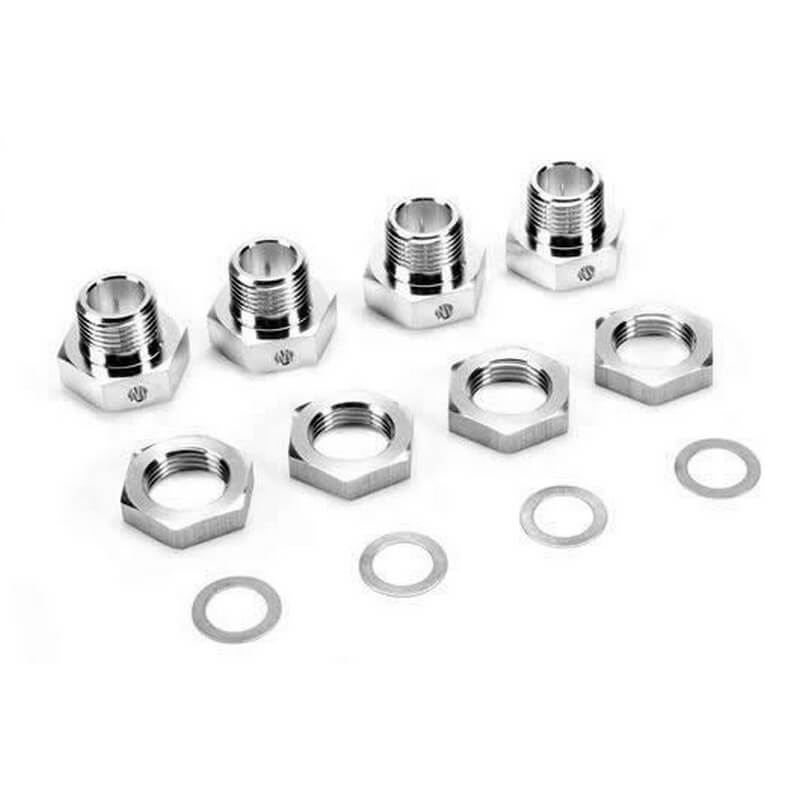 Hexagones et écrous de roues - Longs (4 pces) B8ER Team Magic TM561468L - Breizh Modélisme