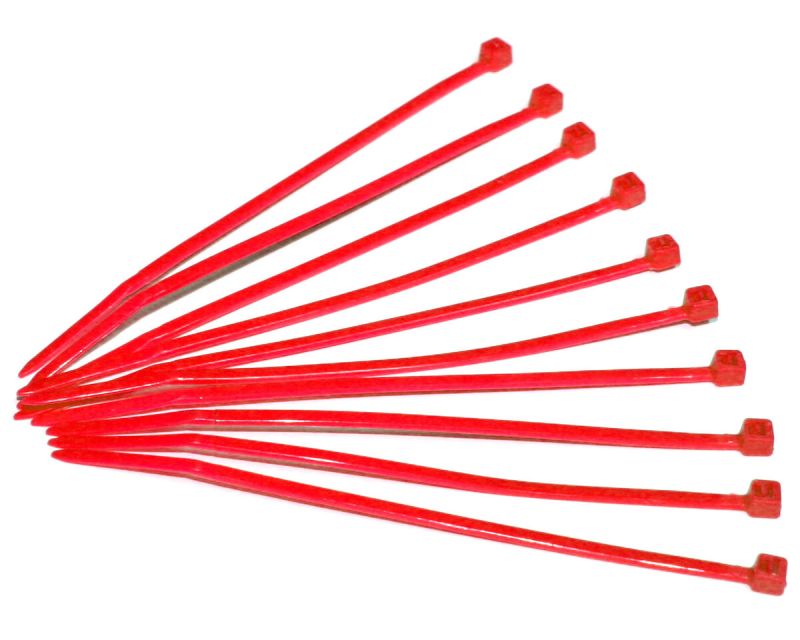 Colliers nylon rouge 2,5x100mm (10 pcs) - HRC5021RE
